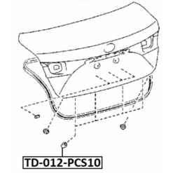 Alternative view of TRUNK LID CUSHION PCS 10