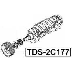 Alternative view of CRANKSHAFT PULLEY 1C/2C/2CT