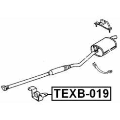 Alternative view of EXHAUST PIPE MOUNTING BRACKET
