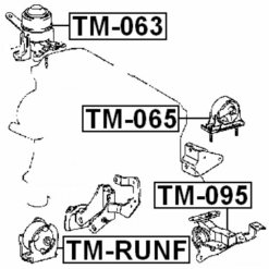 Alternative view of RIGHT ENGINE MOUNT (HYDRO)