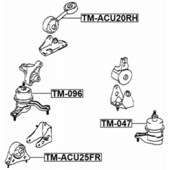 Alternative view of RIGHT ENGINE MOUNT (HYDRO)