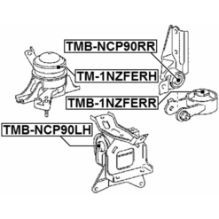 Alternative view of RIGHT ENGINE MOUNT (HYDRO)