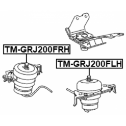Alternative view of RIGHT ENGINE MOUNT (HYDRO)