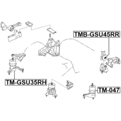 Alternative view of RIGHT ENGINE MOUNT (HYDRO)