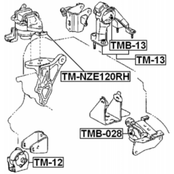Alternative view of RIGHT ENGINE MOUNT (HYDRO)