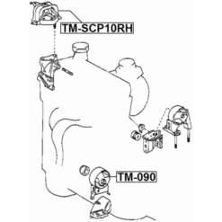 Alternative view of RIGHT ENGINE MOUNT (HYDRO)