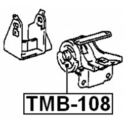 Alternative view of LEFT ENGINE MOUNT BUSHING AT