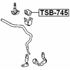 Alternative view of FRONT STABILIZER BAR BUSH D28