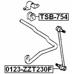 Alternative view of FRONT STABILIZER BAR BUSH D21