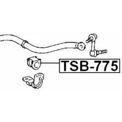 Alternative view of FRONT STABILIZER BAR BUSH D25