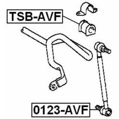 Alternative view of FRONT STABILIZER BAR BUSH D22