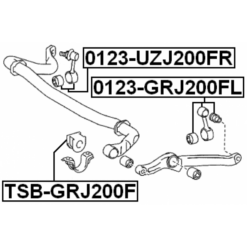 Alternative view of FRONT STABILIZER BAR BUSH D42.7