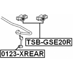 Alternative view of REAR STABILIZER BAR BUSH KIT D16.3