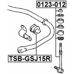 Alternative view of REAR STABILIZER BAR BUSH D19