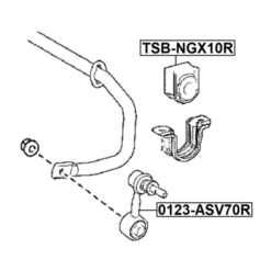 Alternative view of REAR STABILIZER BAR BUSH D24.2