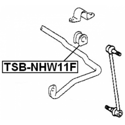 Alternative view of FRONT STABILIZER BAR BUSH D20