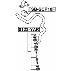 Alternative view of FRONT STABILIZER BAR BUSH D21