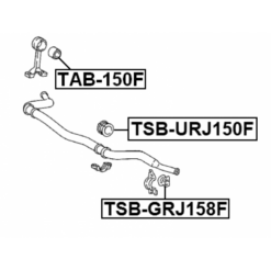 Alternative view of FRONT STABILIZER BAR BUSH D40.6
