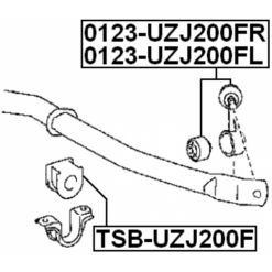Alternative view of FRONT STABILIZER BAR BUSH D34