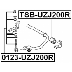 Alternative view of REAR STABILIZER BAR BUSH D24.5