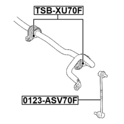 Alternative view of FRONT STABILIZER BAR BUSH D28.4