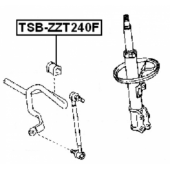 Alternative view of FRONT STABILIZER BAR BUSH D23