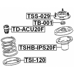 Alternative view of FRONT SHOCK ABSORBER MOUNTING