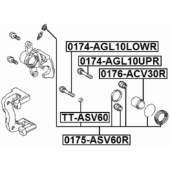 Alternative view of BRAKE CALIPER SLIDE PIN BUSHING