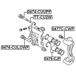 Alternative view of BRAKE CALIPER SLIDE PIN BUSHING