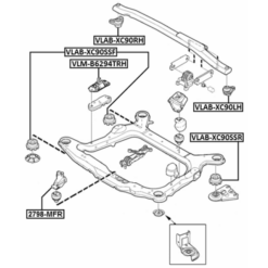 Alternative view of RIGHT ENGINE MOUNT