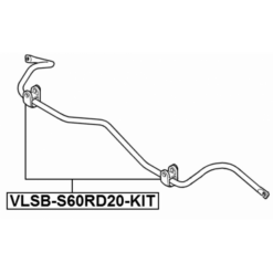 Alternative view of REAR STABILIZER BAR BUSH KIT D20