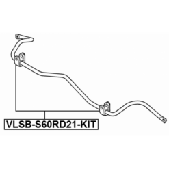 Alternative view of REAR STABILIZER BAR BUSH KIT D21