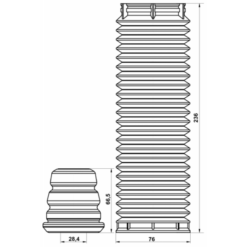 Alternative view of BOOT WITH JOUNCE BUMPER FRONT SHOCK ABSORBER KIT
