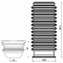 Alternative view of BOOT WITH JOUNCE BUMPER FRONT SHOCK ABSORBER KIT