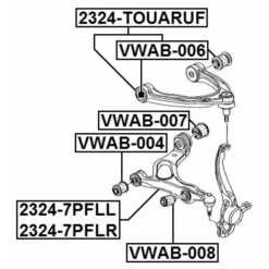 Alternative view of BUSHING, FRONT UPPER CONTROL ARM