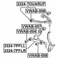 Alternative view of BUSHING, FRONT LOWER CONTROL ARM (HYDRO)