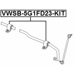 Alternative view of FRONT STABILIZER BAR BUSH KIT D23.2