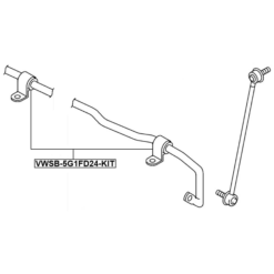 Alternative view of FRONT STABILIZER BAR BUSH KIT D24