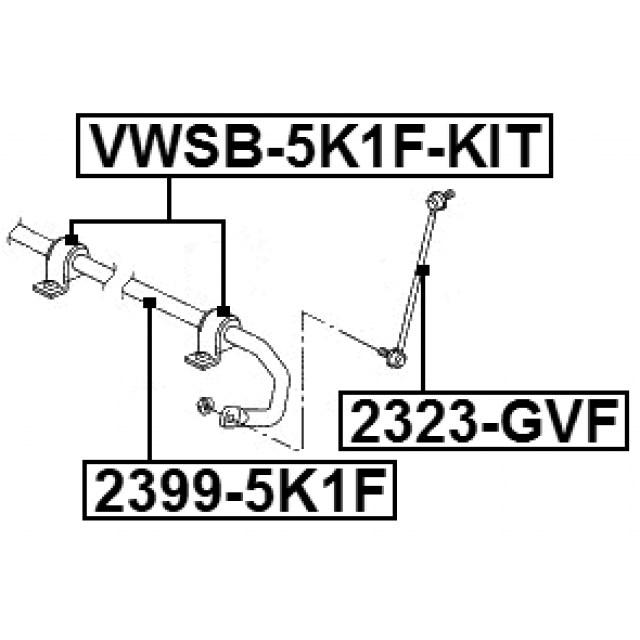 FRONT STABILIZER BAR BUSH KIT D23.6 - Image 2