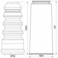 Alternative view of BOOT WITH JOUNCE BUMPER REAR SHOCK ABSORBER KIT (SET FOR TWO SIDES)