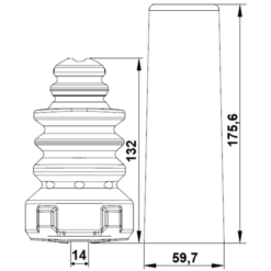 Alternative view of BOOT WITH JOUNCE BUMPER REAR SHOCK ABSORBER KIT (SET FOR TWO SIDES)