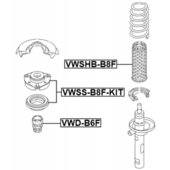 Alternative view of FRONT SHOCK ABSORBER MOUNTING, REPAIR KIT (WITH SHOCK ABSORBER BEARING)